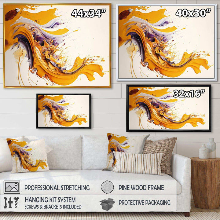 White And Gold Fusion V - Modern Canvas Wall Art