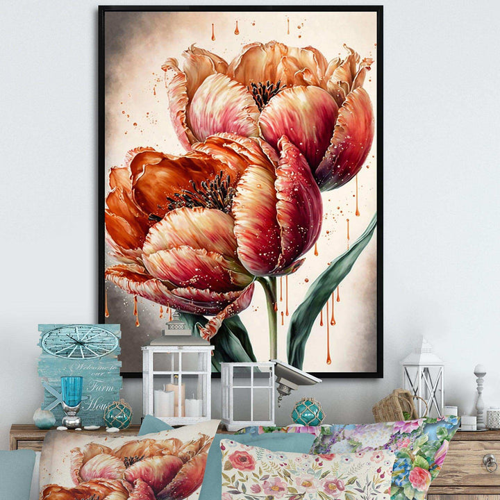 Blooming Red Tulip
