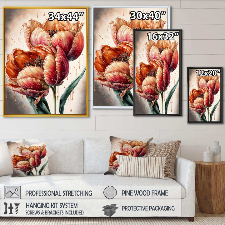 Blooming Red Tulip