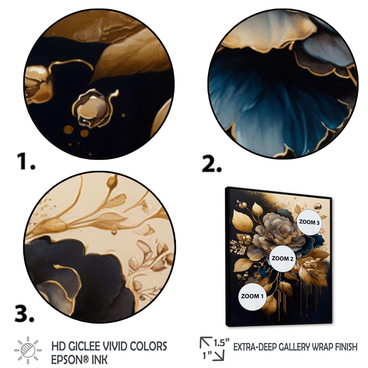 Blue And Gold Camellia II