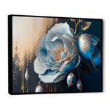 Vibrant Blue Camellia Flower I