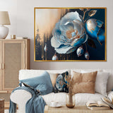 Vibrant Blue Camellia Flower I