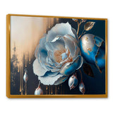 Vibrant Blue Camellia Flower I