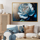 Vibrant Blue Camellia Flower II