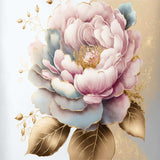 Pink And Gold Camellia Flower I