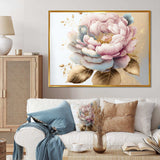 Pink And Gold Camellia Flower I