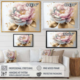 Pink And Gold Camellia Flower I