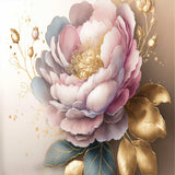 Pink And Gold Camellia Flower II