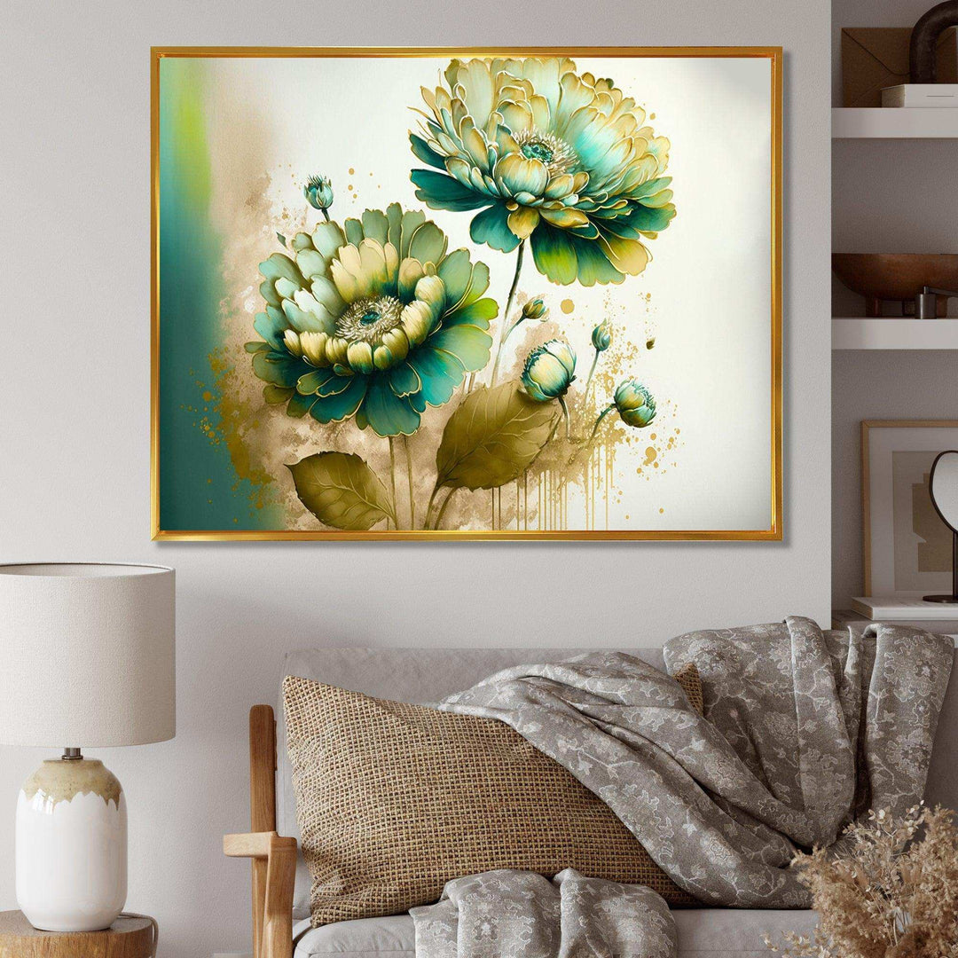 Green Blooming Daisy II