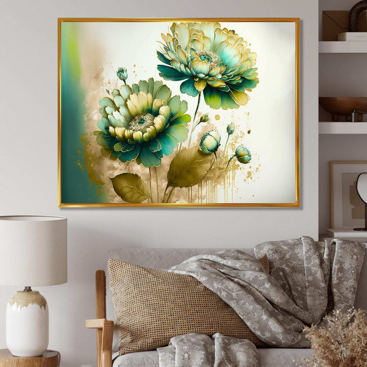 Green Blooming Daisy II
