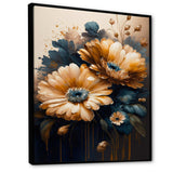 Light Orange And Dark Blue Daisy I