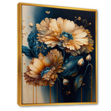 Light Orange And Dark Blue Daisy II