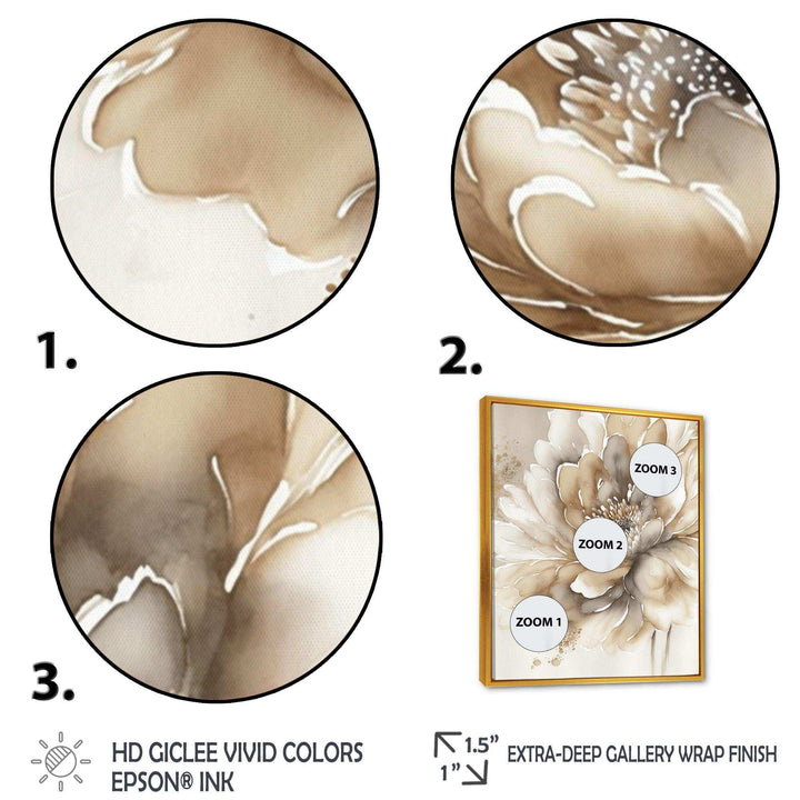 Single Beige Flower IV