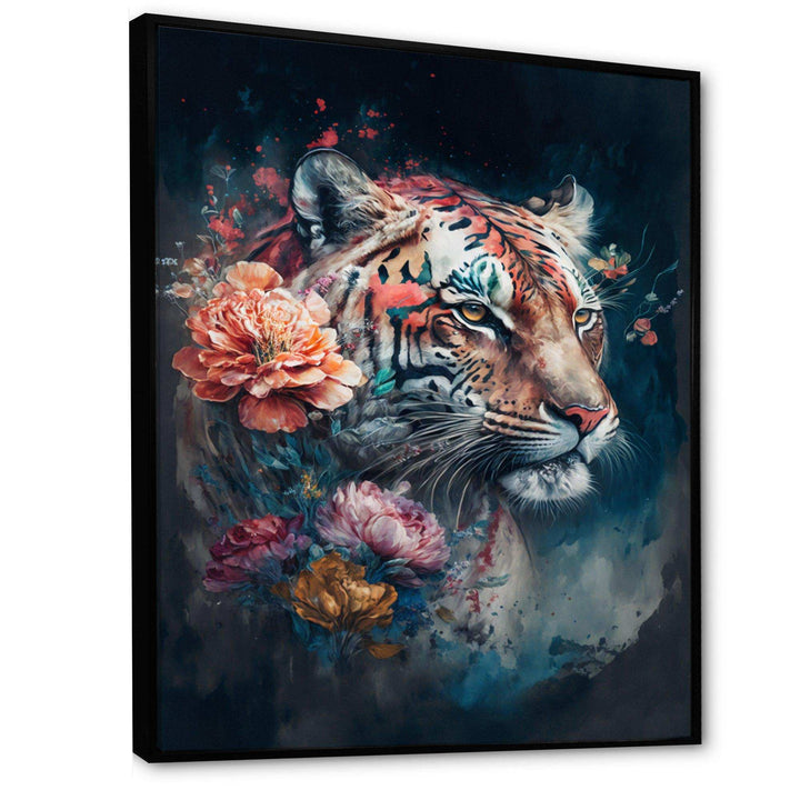 Cute Tiger Floral Art II