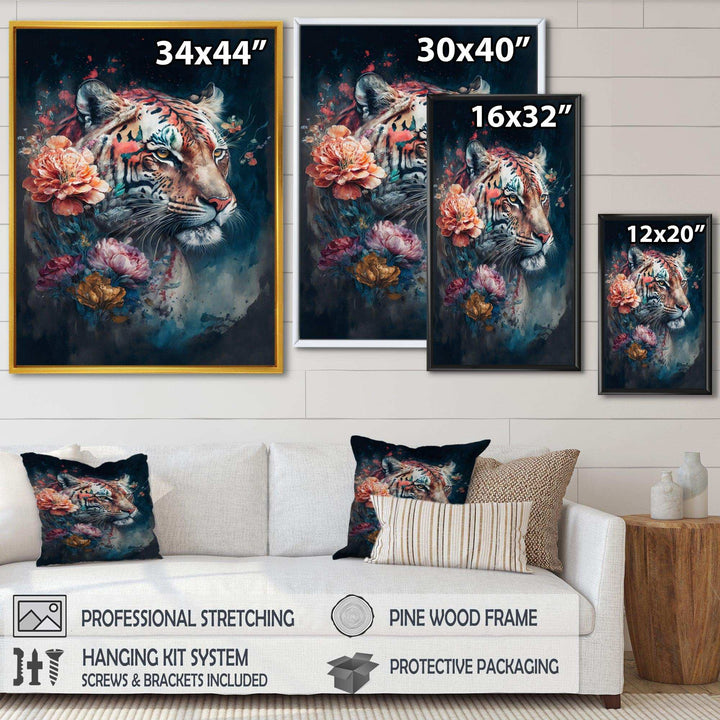 Cute Tiger Floral Art II