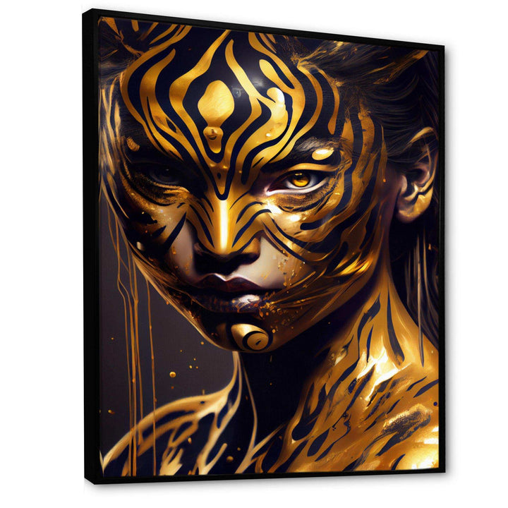 Black And Gold Tiger Woman I