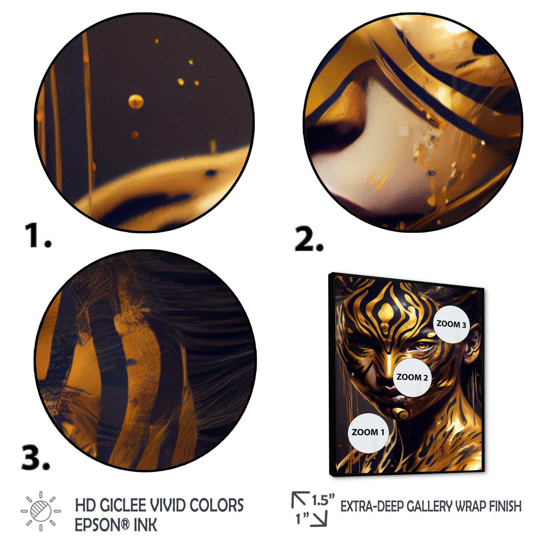 Black And Gold Tiger Woman I