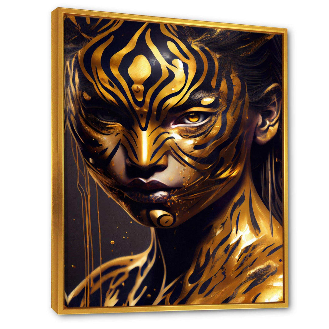 Black And Gold Tiger Woman I