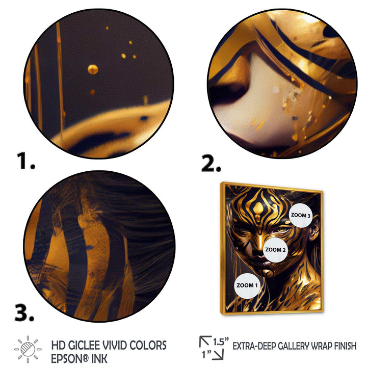 Black And Gold Tiger Woman I