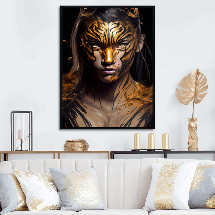 Black And Gold Tiger Woman II