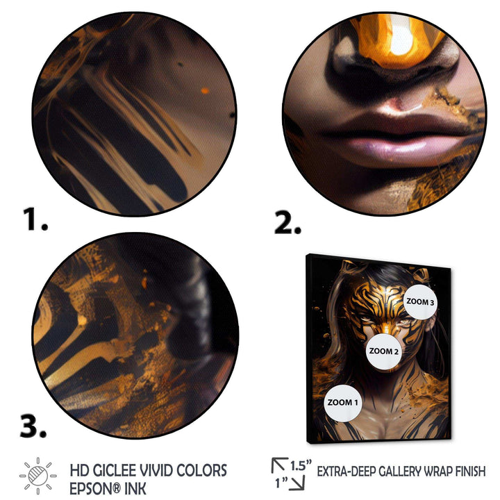 Black And Gold Tiger Woman II