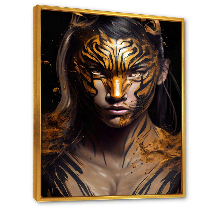 Black And Gold Tiger Woman II