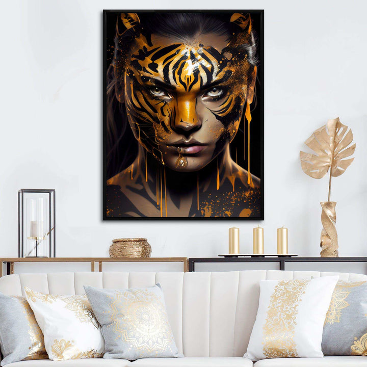 Black And Gold Tiger Woman III