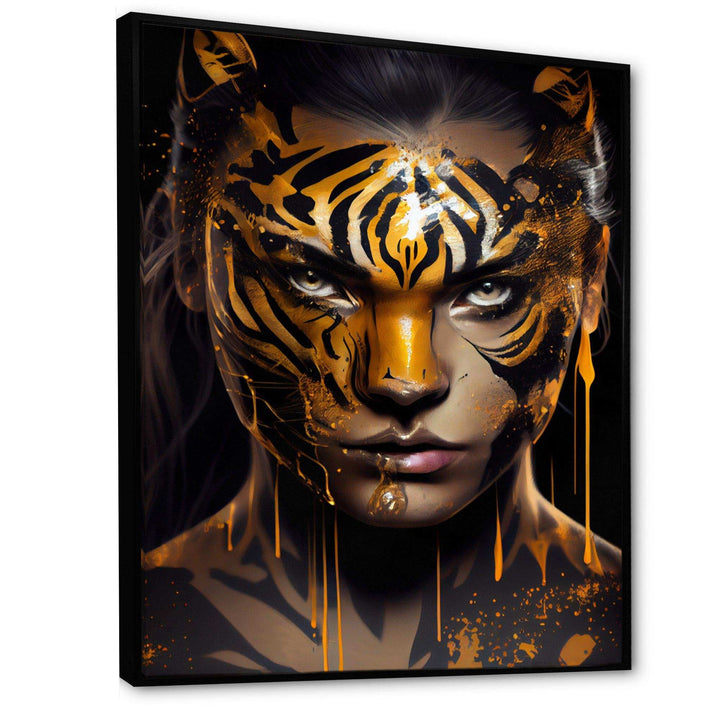 Black And Gold Tiger Woman III