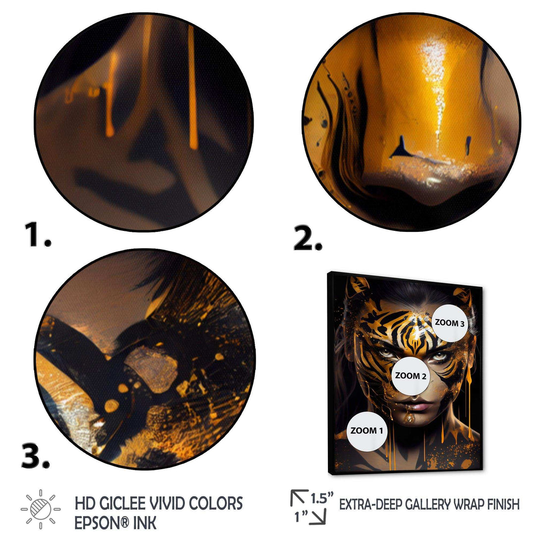 Black And Gold Tiger Woman III