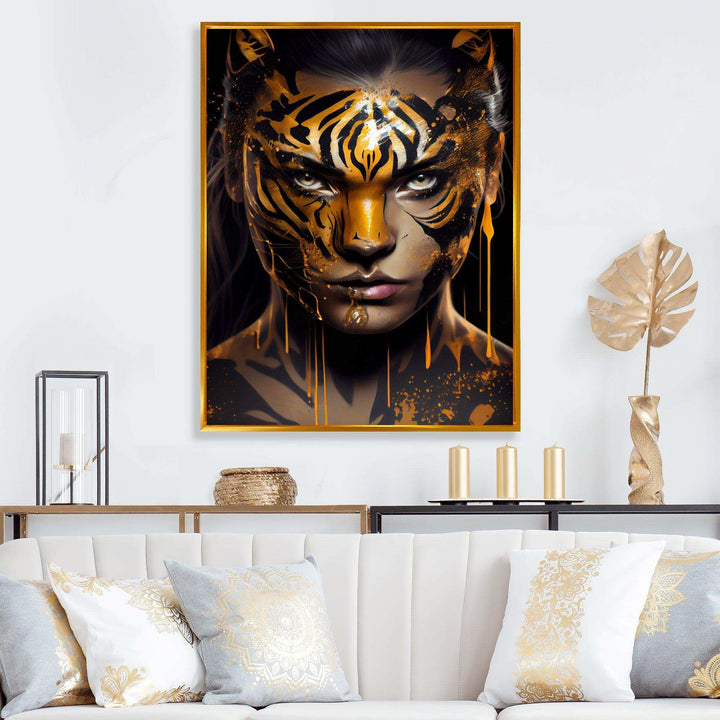 Black And Gold Tiger Woman III