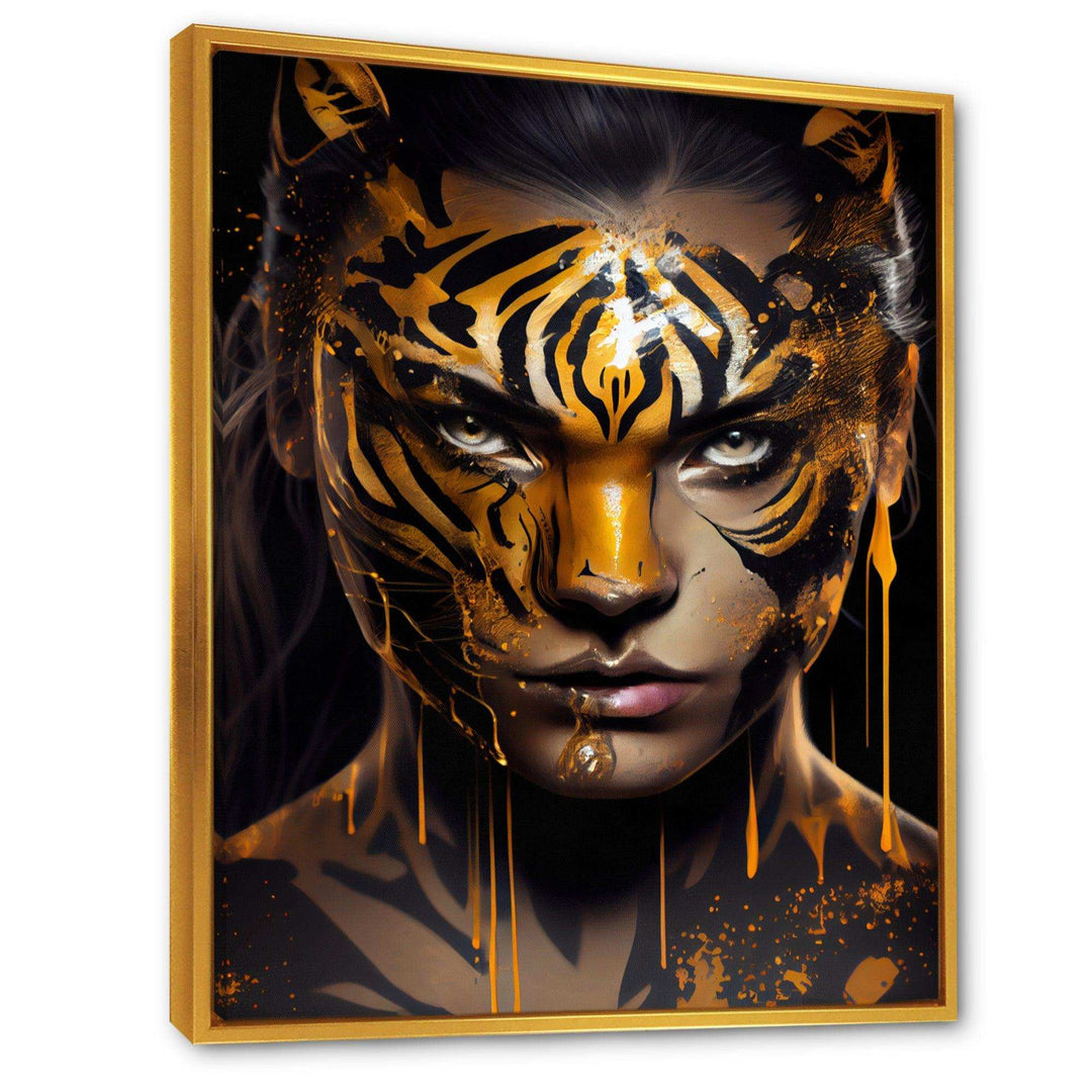 Black And Gold Tiger Woman III