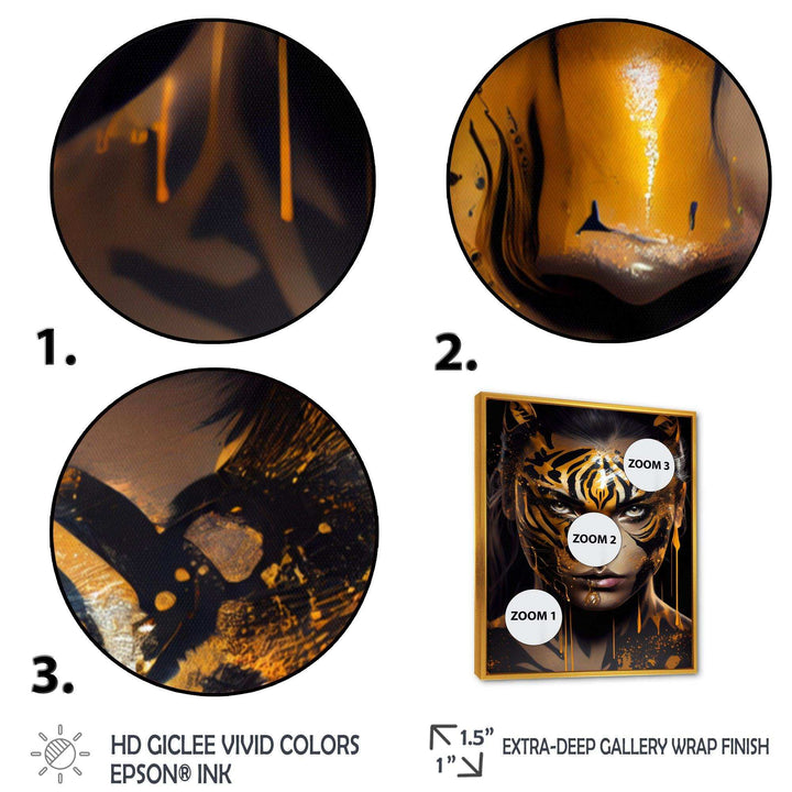 Black And Gold Tiger Woman III