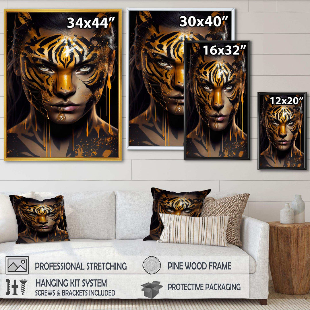 Black And Gold Tiger Woman III