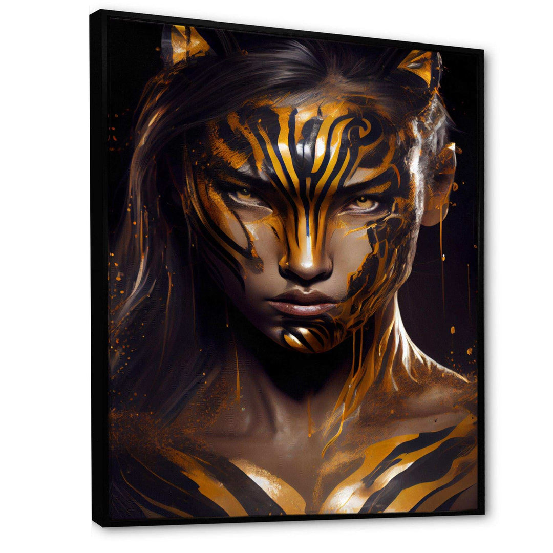 Black And Gold Tiger Woman IV