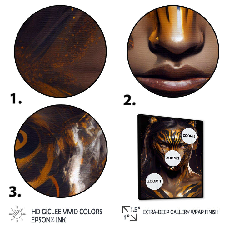 Black And Gold Tiger Woman IV