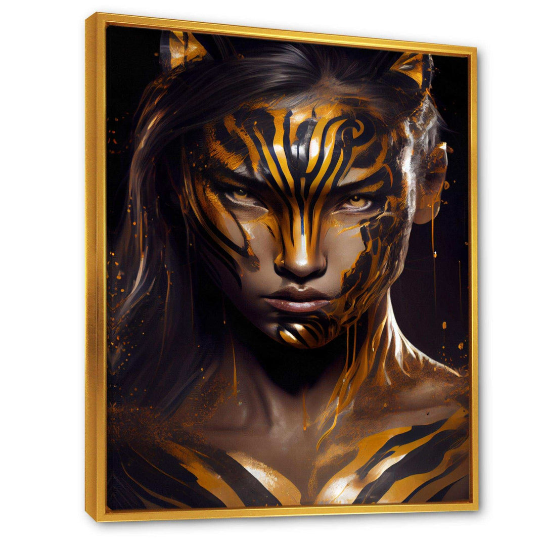 Black And Gold Tiger Woman IV