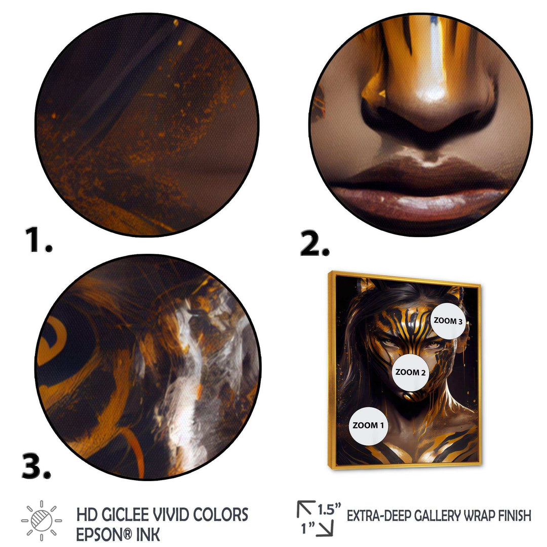 Black And Gold Tiger Woman IV
