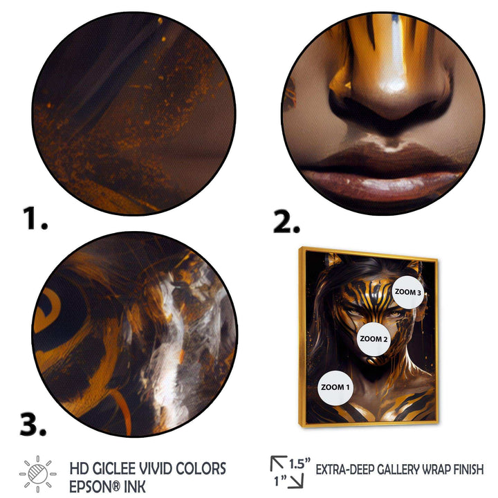 Black And Gold Tiger Woman IV