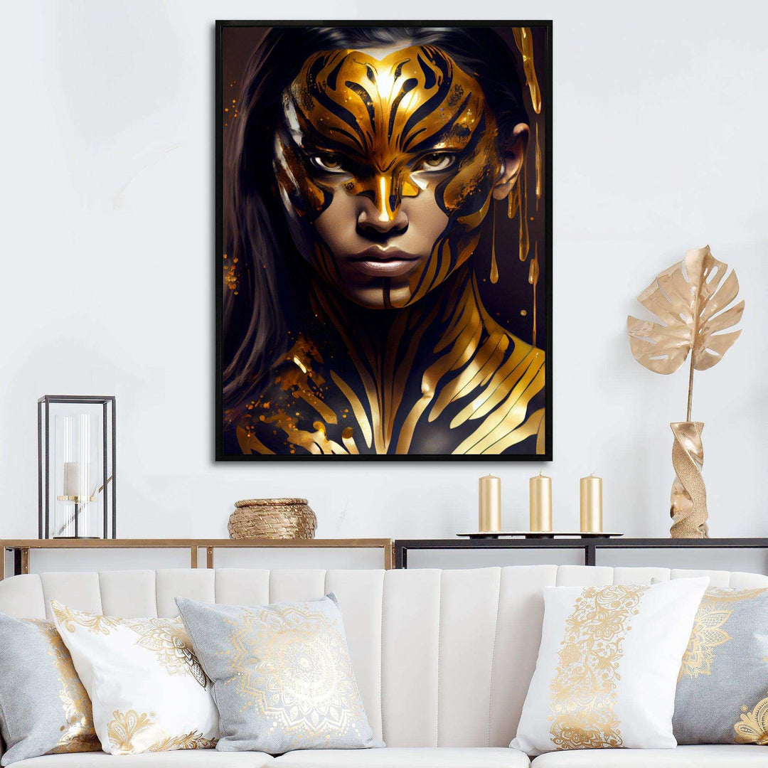 Black And Gold Tiger Woman V