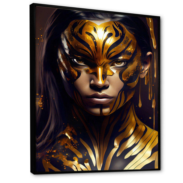 Black And Gold Tiger Woman V