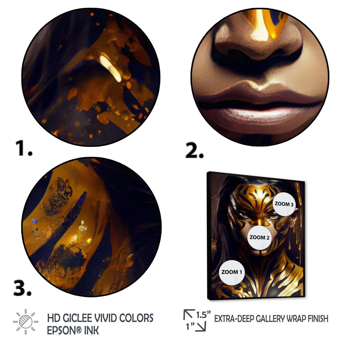 Black And Gold Tiger Woman V