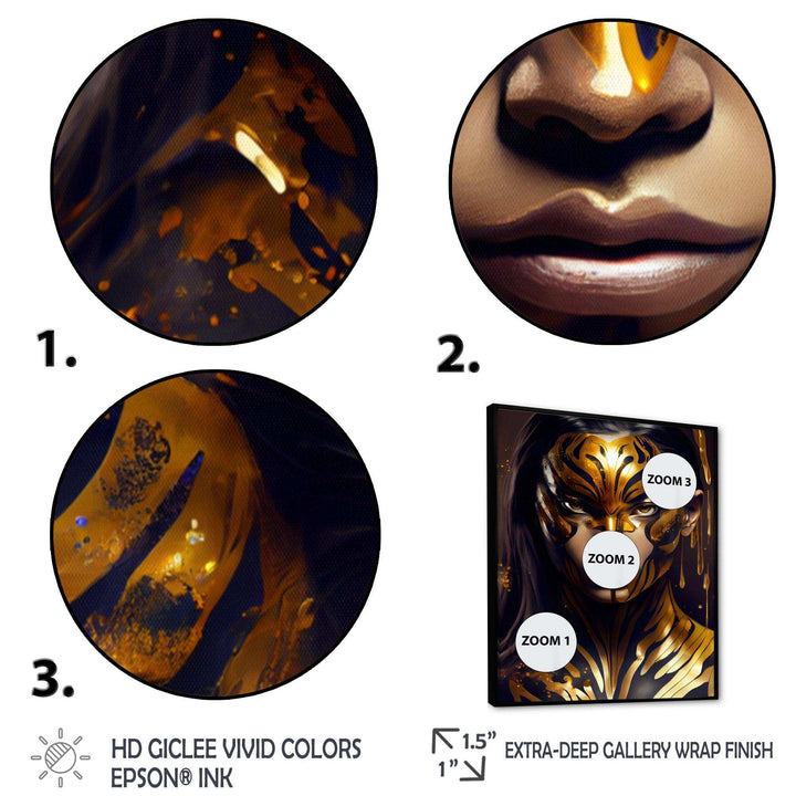 Black And Gold Tiger Woman V