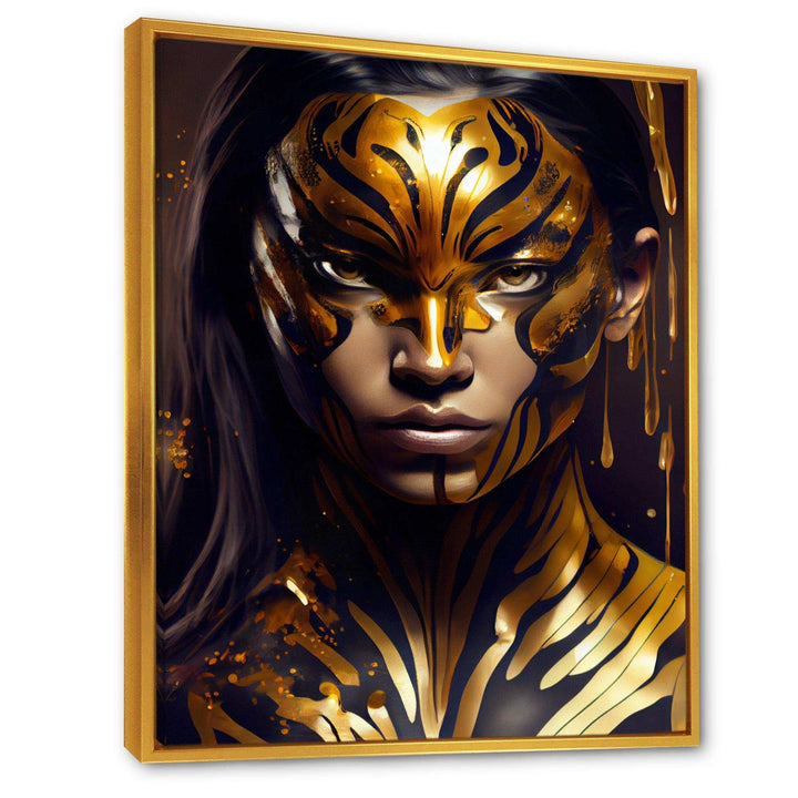 Black And Gold Tiger Woman V