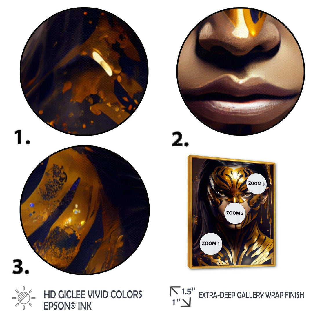 Black And Gold Tiger Woman V