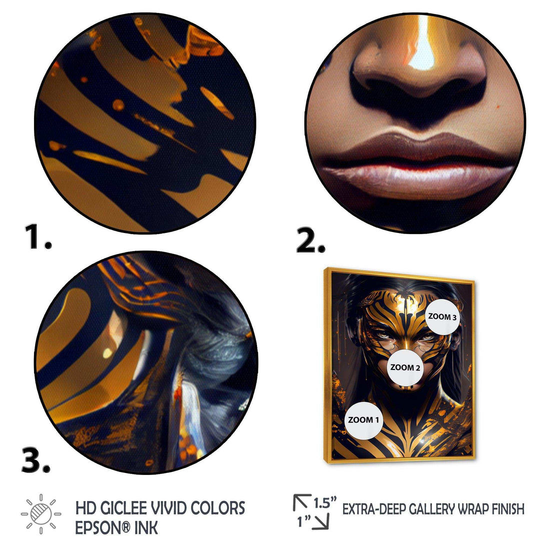Black And Gold Tiger Woman VI