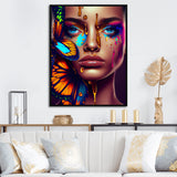 Sensual Woman With Colorful Butterfly I