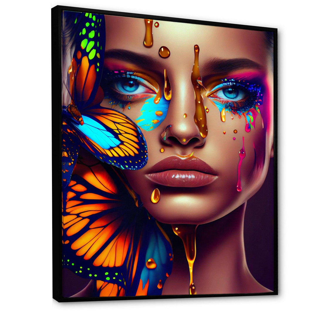 Sensual Woman With Colorful Butterfly I