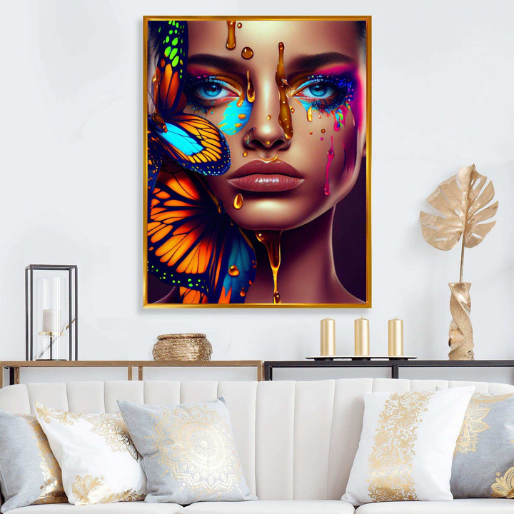 Sensual Woman With Colorful Butterfly I