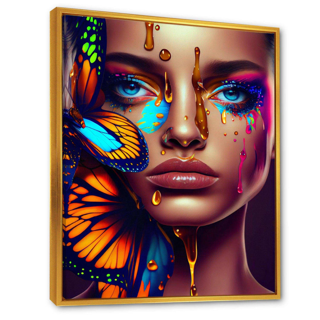 Sensual Woman With Colorful Butterfly I