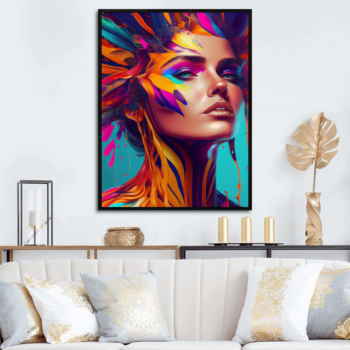 Avant Garde Feather Sensual Portrait I